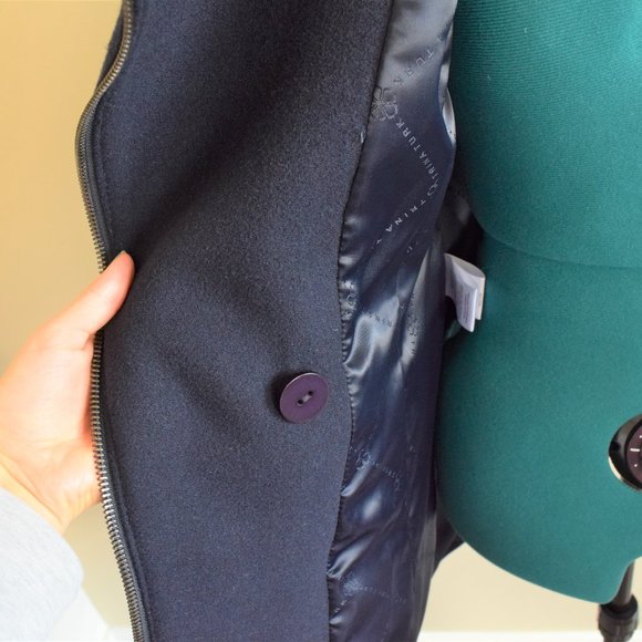 Navy Blue Aubree Lamb Shearling Jacket - Picture 10 of 15